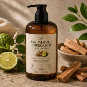 sandalwood bergamot body wash
